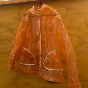Vintage clear rain jacket